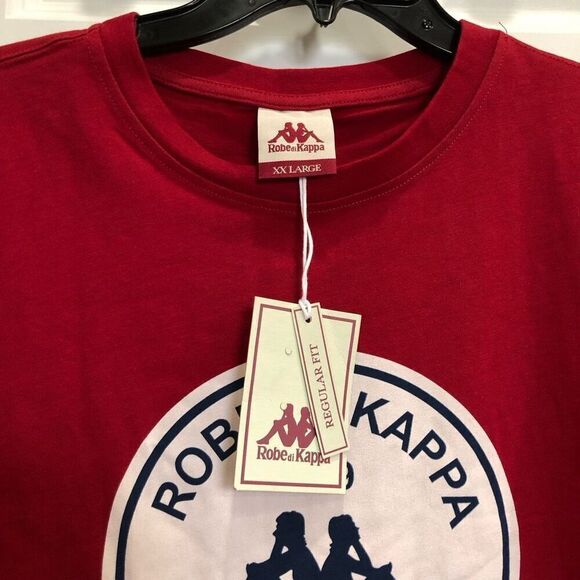 KAPPA X ROBE - NWT - M Sz XXL Giovani Mano Graphic Print Tee in Red Chili Pepper - Picture 7 of 13